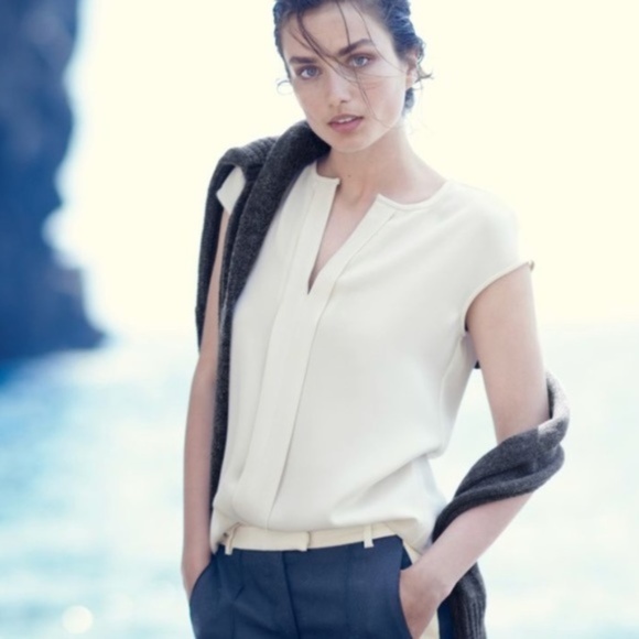 J Crew Crepe Cap-Sleeve Top; Emerald Green, 8P! - Picture 2 of 5